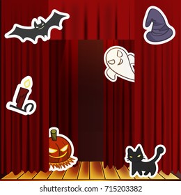 Halloween element on theater stage