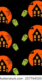 Halloween element pattern background. Halloween illustration pattern. Halloween background. Perfect for fabric, textile, wallpaper, decor, illustration, print, packaging. SSTKbackgrounds
