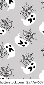 Halloween element pattern background. Halloween illustration pattern. Halloween background. Perfect for fabric, textile, wallpaper, decor, illustration, print, packaging. SSTKbackgrounds
