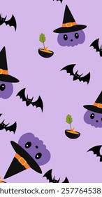 Halloween element pattern background. Halloween illustration pattern. Halloween background. Perfect for fabric, textile, wallpaper, decor, illustration, print, packaging. SSTKbackgrounds
