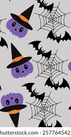 Halloween element pattern background. Halloween illustration pattern. Halloween background. Perfect for fabric, textile, wallpaper, decor, illustration, print, packaging. SSTKbackgrounds
