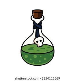 halloween element potion bottle illustration design