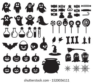 Halloween Element Silhouette Collections Pack