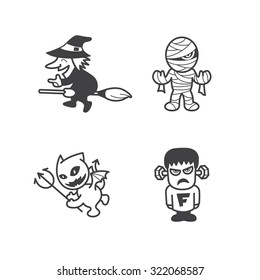 halloween element vector black icon set2 on white background