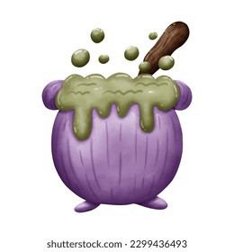 Halloween element. Vector watercolor illustration concept. 