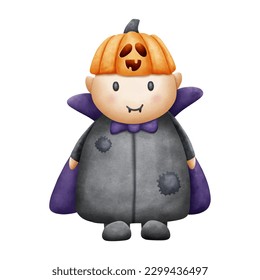 Halloween element. Vector watercolor illustration concept. 