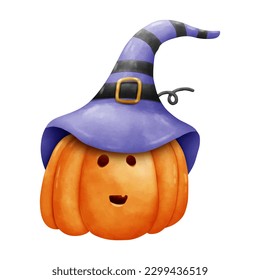 Halloween element. Vector watercolor illustration concept. 