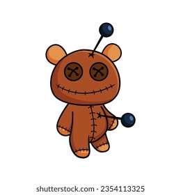 halloween element voodoo doll illustration design
