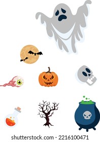 Halloween Elements Collection 1 (Editable file) - Vector Illustration