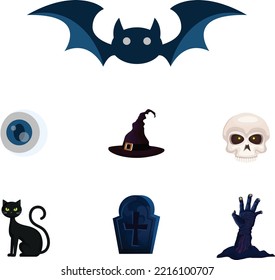 Halloween Elements Collection 2 (Editable file) - Vector Illustration
