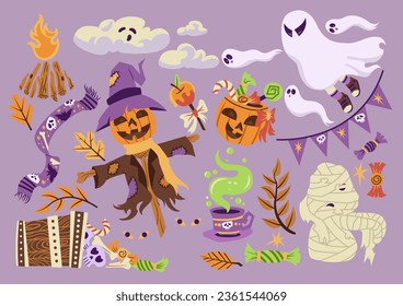 Colección de Elementos de Halloween, Monstruo de Bat