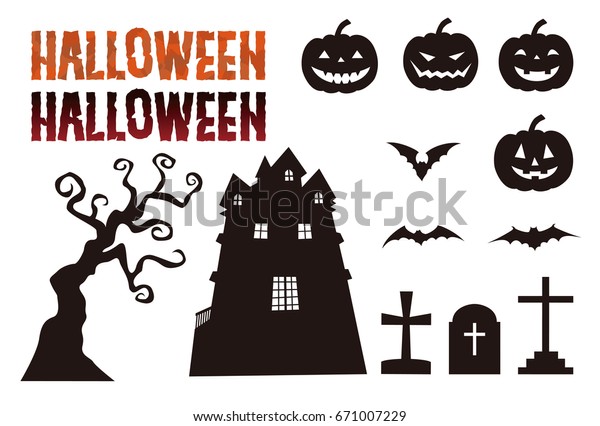 ハロウィーンのエレメント ジャック オ ランタン バット 墓 お化け屋敷 木と文字 のベクター画像素材 ロイヤリティフリー ハロウィーンのエレメント ジャック オ ランタン バット 墓 お化け屋敷 木と文字 のベクター画像素材 ロイヤリティフリー