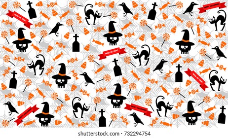 Halloween elements on transparent background. The composition can be rearranged by yourself.