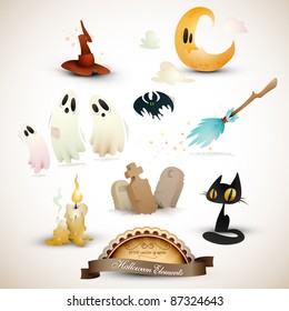 Halloween Elements Set | EPS10 Graphic | Objects Placed on Separate Layers Named Accordingly