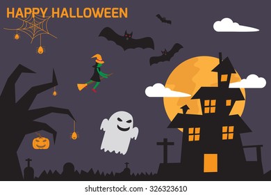 Halloween elements. vector illustration.