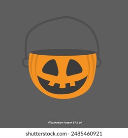Halloween elements Vector,  isolated on gray background, Vector illustration EPS 10