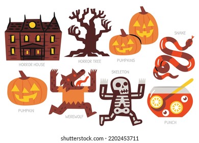 Halloween elements for website, application, printing, document, poster design, etc.