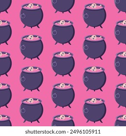 halloween elements, the witch's potion seamless pattern, autumn cute background