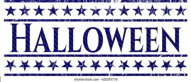 Halloween emblem with jean high quality background