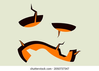 Halloween Emoji Cracked Characters Illustrations