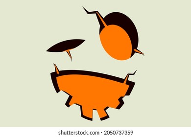 Ilustraciones de personajes rotos por Emoji de Halloween