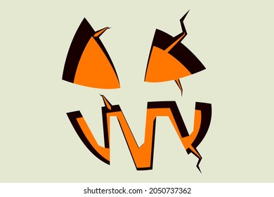 Halloween Emoji Cracked Characters Illustrations