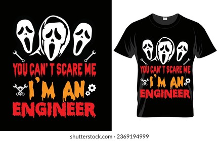 Halloween Engineer t-shirt Design. Costume 