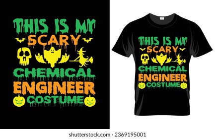 Halloween Engineer t-shirt Design. Costume 