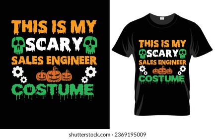 Halloween Engineer t-shirt Design. Costume 