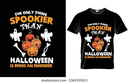 Halloween Engineer t-shirt Design. Costume 