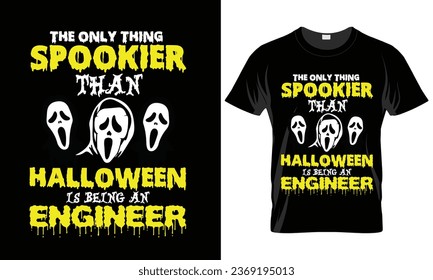 Halloween Engineer t-shirt Design. Costume 