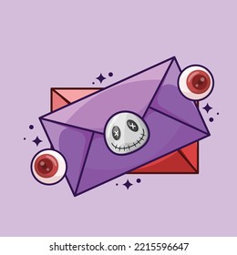 Halloween Envelope Mail Illustration Vector