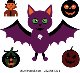 Halloween event decoration item vector illustration on a white background