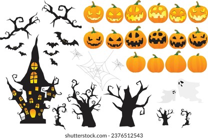 Halloween event icon pack. Set of halloween