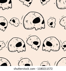 Halloween event seamless pattern doodle with hand drawing elements