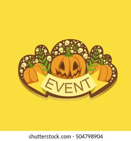 Etiqueta de etiqueta de la plantilla de evento de Halloween