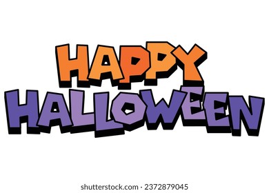 Halloween event title logo, vector illustration