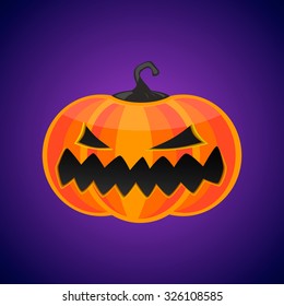 Halloween evil pumpkin symbol