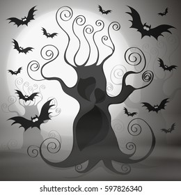 Halloween evil tree