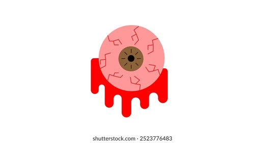 Diablo de ojos de Halloween con caras de emoción monstruo. Vector