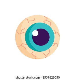 halloween eye human isolated icon vector illustration design