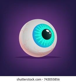 Halloween eye icon. Concept colorful cartoon vector design.