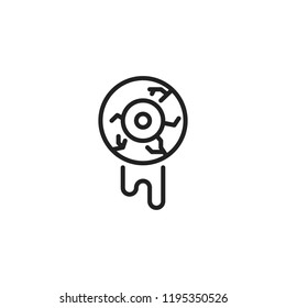 Halloween eye icon. Vector illustration line symbol