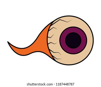 halloween eye isolated icon