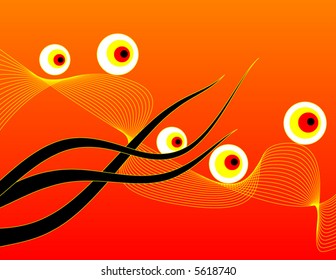 Halloween Eyeball Abstract