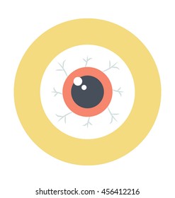 Halloween Eyeball Colored Vector Icon