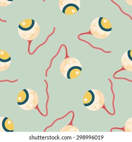 Halloween eyeball flat icon,eps10 seamless pattern background