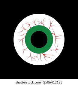 Halloween eyeball icon, vector design