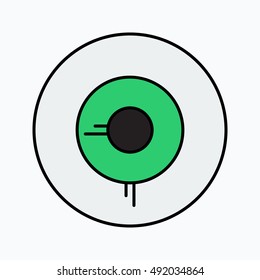 Halloween eyeball vector symbol.