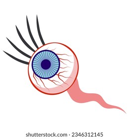 halloween eyeballs magic vector illustration